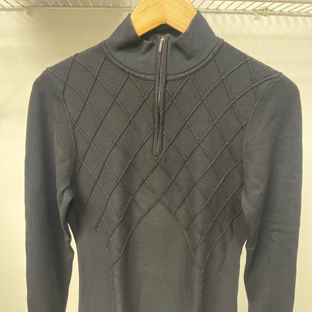 NILS black quarter zip sweater